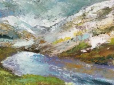 Ailsa Jensen - Oil on board - Winter on The Rest and Be Thankful